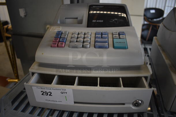 Sharp Model XE-A102 Countertop Cash Register. 13x14x9