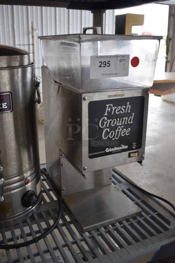 NICE! Grindmaster Model 190 Stainless Steel Commercial Countertop Coffee Bean Grinder. 115 Volts, 1 Phase. 8.5x14x21. Tested and Working! - Image 2 of 6