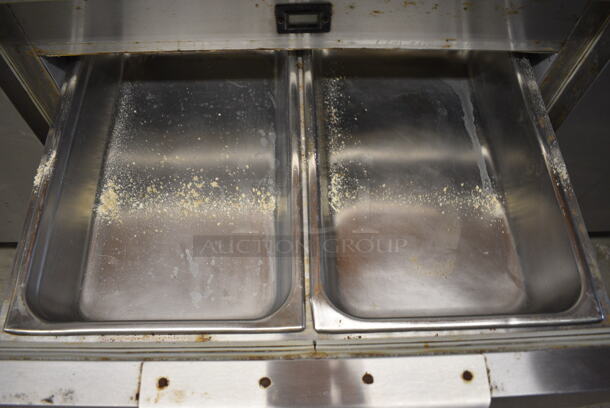 NICE! CustomCool Stainless Steel Commercial Prep Table w/ 3 Doors, 2 Drawers and Sneeze Guard on Commercial Casters. 96x34x52. Tested and Powers On But Does Not Get Cold - Image 5 of 10
