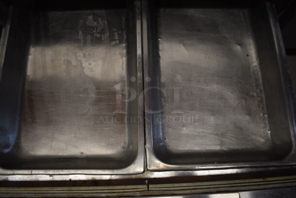NICE! CustomCool Stainless Steel Commercial Prep Table w/ 3 Doors, 2 Drawers and Sneeze Guard on Commercial Casters. 96x34x52. Tested and Powers On But Does Not Get Cold - Image 6 of 10