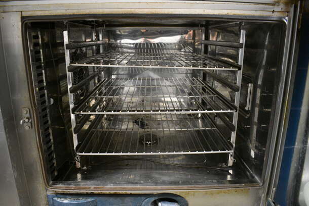 BEAUTIFUL! Rational Model SCC62 Stainless Steel Commercial Electric Powered Combitherm Self Cooking Center Convection Oven w/ Stainless Steel Hood on Equipment Stand. 208 Volts, 3 Phase. 42x52x74 - Image 6 of 8