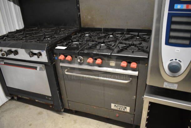 NICE! Franklin Chef Model GF1CO Metal Commercial Gas Powered 6 Burner Range w/ Lower Oven and Backsplash. 34x31x51 - Image 3 of 7