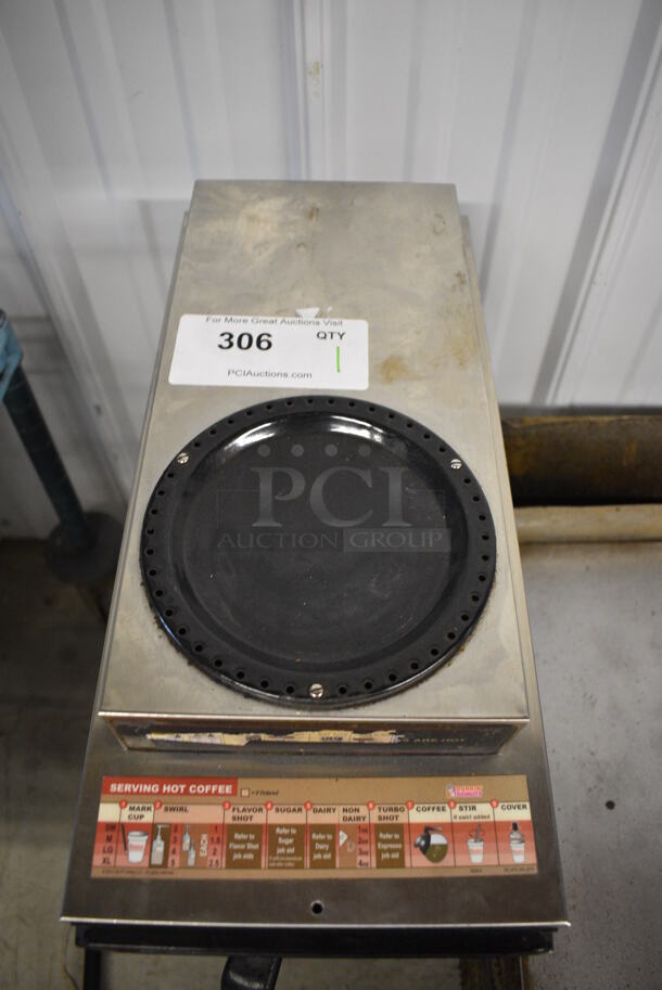 NICE! Bunn Stainless Steel Commercial 2 Burner Coffee Machine w/ Metal Brew Basket and Metal Coffee Pot. 120/240 Volts, 1 Phase. 8x18x23 - Image 4 of 7