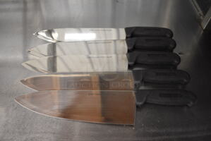 5 SHARPENED Metal Chef Knives. 15". 5 Times Your Bid!