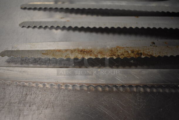 5 SHARPENED Metal Serrated Knives. Includes 14". 5 Times Your Bid! - Image 4 of 4