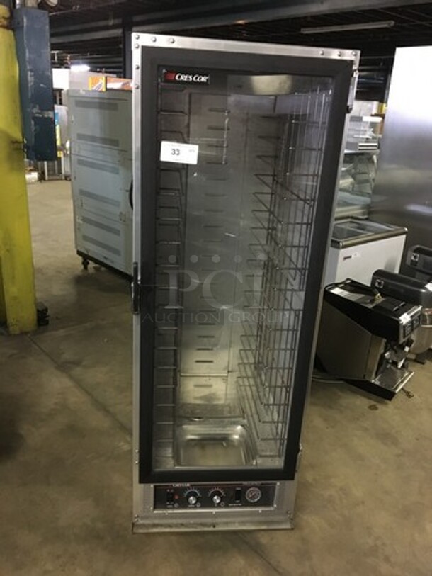 AMAZING! LATE MODEL Cres Cor Commercial Food Warming/Holding Cabinet! With View Through Door! All Stainless Steel! Model 121PH1818D Serial HBIJ0005074752! 120/125V 1Phase! On Commercial Casters! Working When Removed!