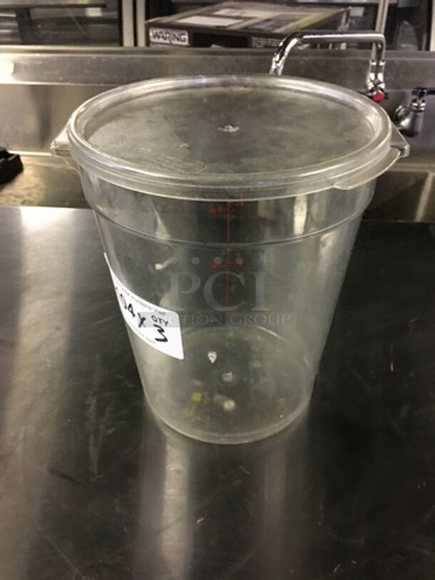 Cambro Round Poly Food Measuring Container! 3 X Your Bid! - Image 2 of 5