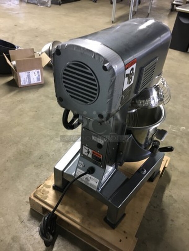 AMAZING! LATE MODEL 2019! Avantco Commercial Countertop 10 Quart Planetary Mixer! With Stainless Steel Bow & Bowl Guard! With Whip Attachment! Model MX10 Serial 27047410MX10! 120V! Working When Removed! - Image 3 of 8