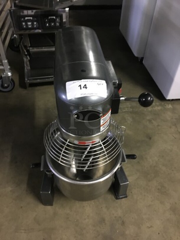 FAB! LATE MODEL 2019! Avantco Commercial Countertop 10 Quart Planetary Mixer! With Stainless Steel Bow & Bowl Guard! With Whip Attachment! Model MX10 Serial 28042919MX10! 120V! Working When Removed! - Image 1 of 9