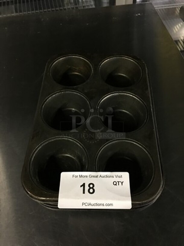 Metal 6 Hole Cupcake/Muffin Baking Pans! 5 X Your Bid!