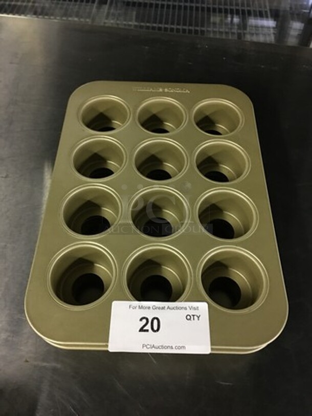 Williams Sonoma 12 Hole Cupcake/Muffin Baking Pans! 2 X Your Bid!