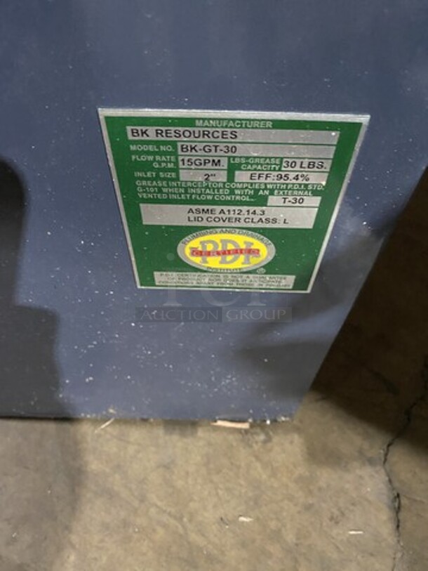 BK Resources Commercial 30 LB Grease Trap! Model BKGT30! - Image 2 of 6