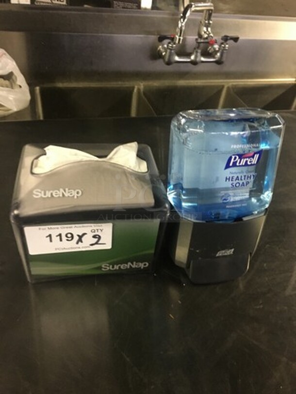 Napkin Dispenser! Wall Mount Soap Dispenser! 2 X Your Bid! - Image 5 of 5