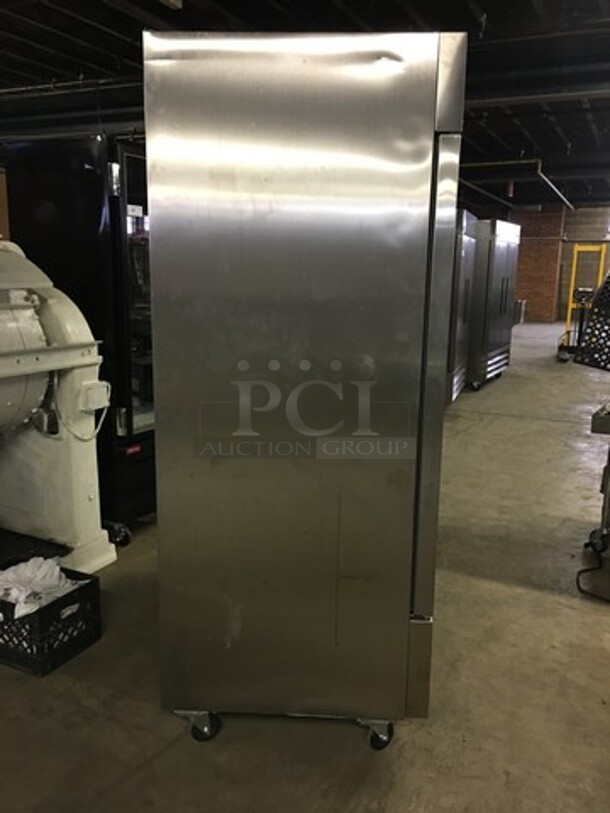 NICE! LATE MODEL Artic Air Commercial 2 Door Reach In Freezer! With Poly Coated Racks! All Stainless Steel! Model AF49 Serial 6180955! 115V! On Commercial Casters! Working When Removed! - Image 2 of 10