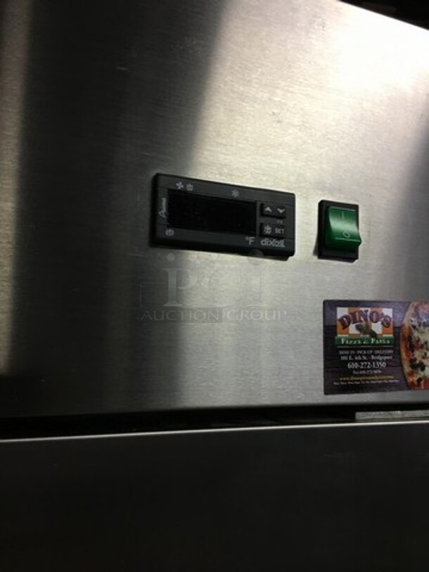 NICE! LATE MODEL Artic Air Commercial 2 Door Reach In Freezer! With Poly Coated Racks! All Stainless Steel! Model AF49 Serial 6180955! 115V! On Commercial Casters! Working When Removed! - Image 9 of 10