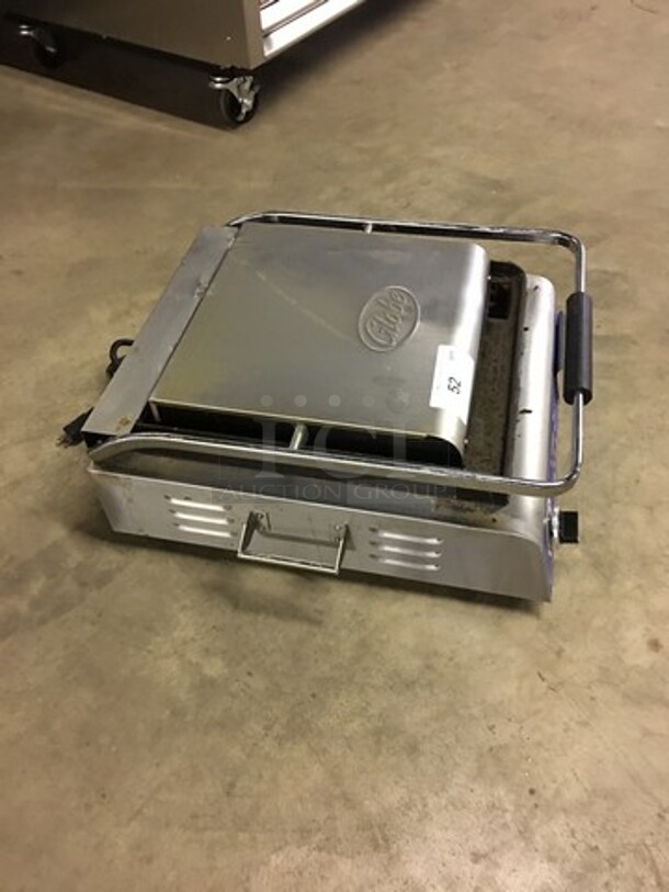 WOW! LATE MODEL Globe Commercial Countertop Panini Press Grill! All Stainless Steel! Model GSG14D! 120V! Working When Removed! - Image 3 of 9