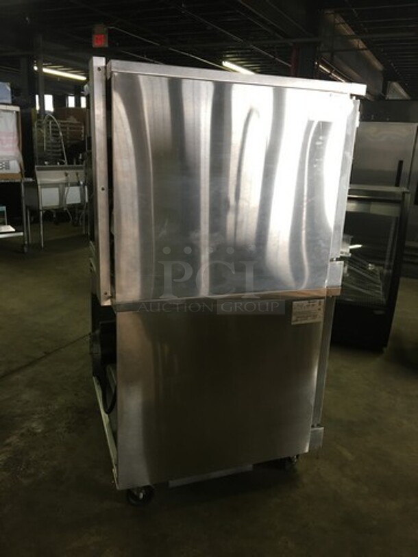 GREAT! LATE MODEL Garland Commercial Electric Powered Double Deck Convection Oven! With View Through Doors! All Stainless Steel! Model MCOES10S Serial 1505230001006! 208V 3Phase! On Casters! 2 X Your Bid! Makes One Unit! Working When Removed! Please Call Or Text 646-245-6779 For Video! - Image 5 of 11