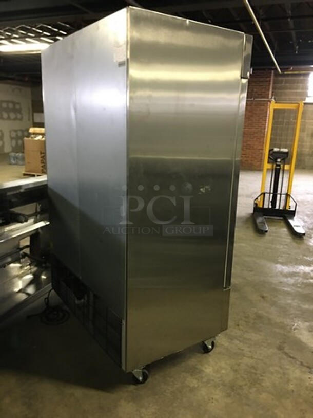 GREAT! LATE MODEL Artic Air Commercial 2 Door Reach In Refrigerator! With Poly Coated Racks! All Stainless Steel! Model AR49E Serial H7137792! 115V! Working When Removed! - Image 2 of 10