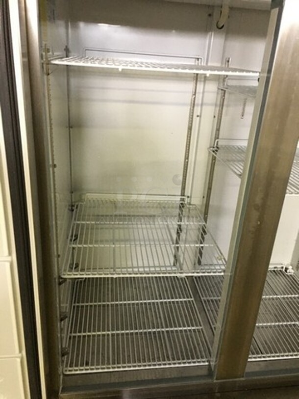 GREAT! LATE MODEL Artic Air Commercial 2 Door Reach In Refrigerator! With Poly Coated Racks! All Stainless Steel! Model AR49E Serial H7137792! 115V! Working When Removed! - Image 6 of 10