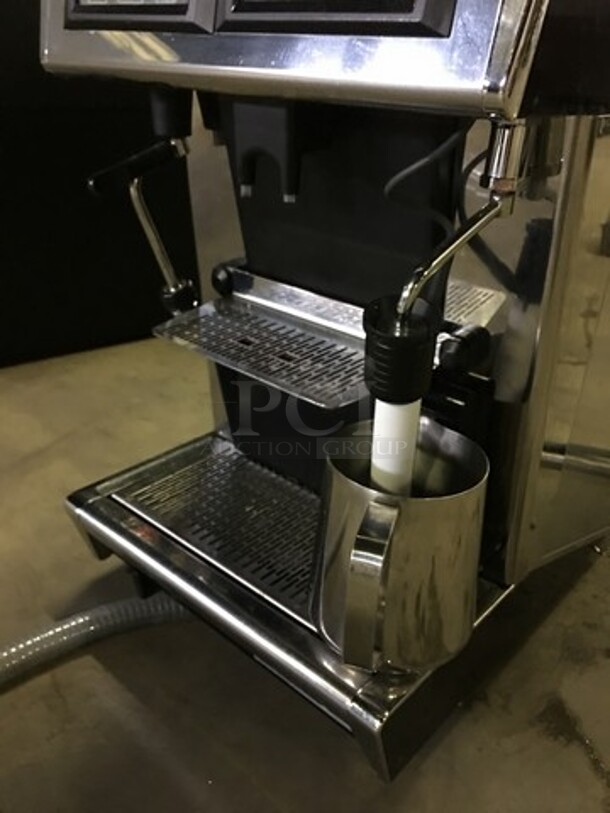 WOW! LATE MODEL! UNIC  Pony Edition Commercial Countertop Espresso Machine! With Steam Wand! All Stainless Steel! Working When Removed! 1 Phase! - Image 7 of 8
