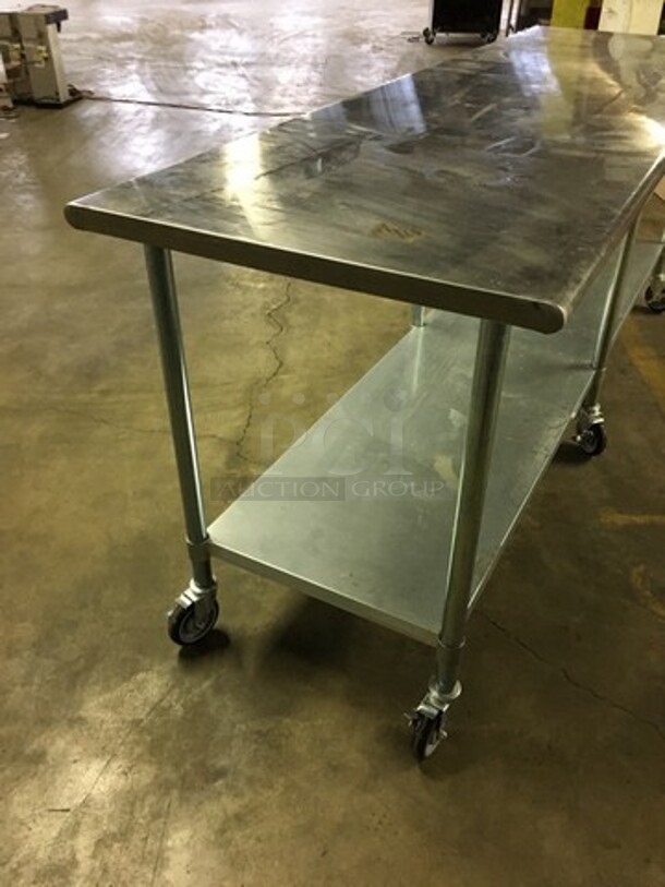 Royal Commercial Work/Prep Table! With Underneath Storage Space! With Bottle Opener Attachment! All Stainless Steel! On Casters!  - Image 4 of 9