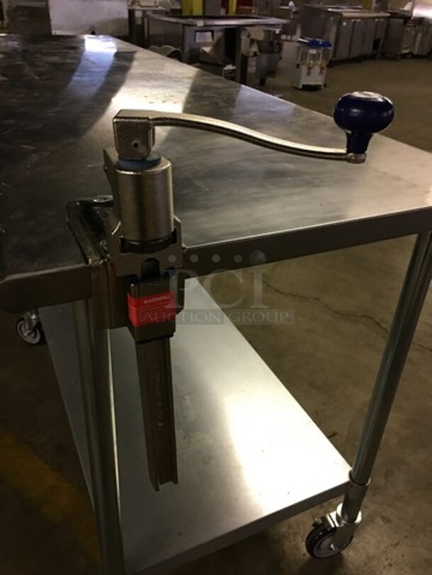 Royal Commercial Work/Prep Table! With Underneath Storage Space! With Bottle Opener Attachment! All Stainless Steel! On Casters!  - Image 8 of 9