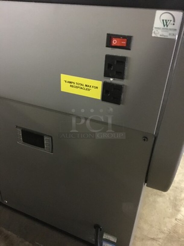 BEAUTIFUL! LATE MODEL 2018 Fogel Commercial Refrigerated Deli/Bakery Display Case! With Curved Front Glass! With 2 Sliding Rear Doors! Model ELITE4PFUS Serial 1807106787! 115V 1Phase! Working When Removed! - Image 8 of 9