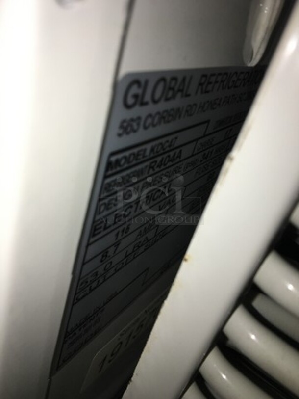 FAB! LATE MODEL 2019! Global Commercial Gelato Ice Cream Dipping Cabinet! With Slanted Front Glass! Model KDC47! 115V! Working When Removed! - Image 6 of 8