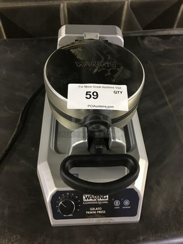NICE! LATE MODEL Waring Commercial Countertop Gelato Panini Press Machine! Model WICSP180! 120V! Working When Removed! - Image 1 of 8