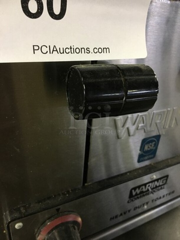 LATE MODEL Waring Commercial Heavy Duty 4 Slot Toaster! All Stainless Steel! Model WCT805! 240V! Working When Removed! - Image 5 of 8