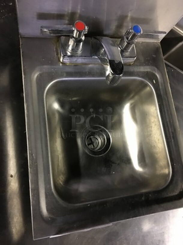 Advance Tabco Commercial Wall Mount Hand Sink! With Backsplash & Faucet! All Stainless Steel! Model 7PS22! - Image 4 of 7