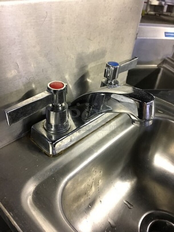 Advance Tabco Commercial Wall Mount Hand Sink! With Backsplash & Faucet! All Stainless Steel! Model 7PS22! - Image 5 of 7