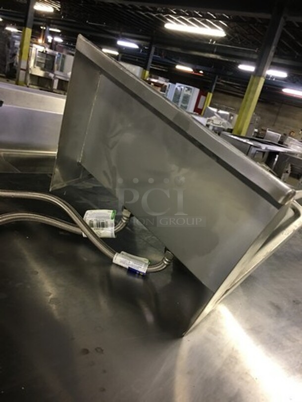 Advance Tabco Commercial Wall Mount Hand Sink! With Backsplash & Faucet! All Stainless Steel! Model 7PS22! - Image 7 of 7