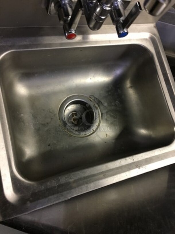 Advance Tabco Commercial Wall Mount Hand Sink! With Backsplash & Faucet! All Stainless Steel! Model 7PS60! - Image 5 of 7