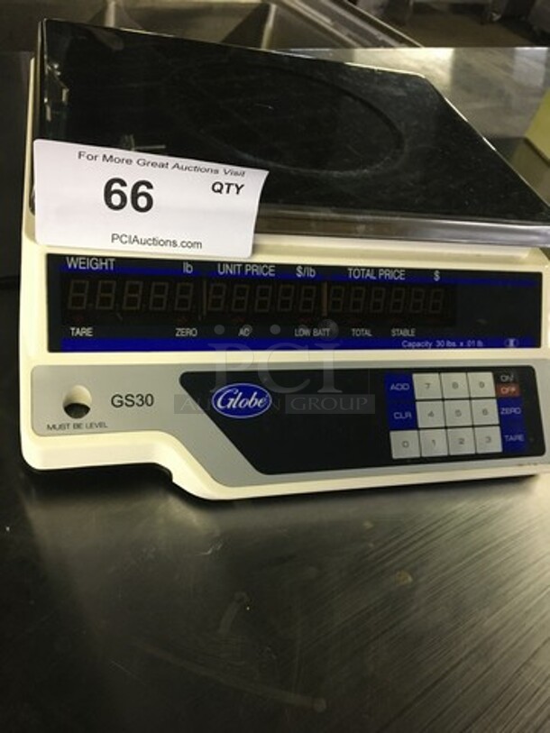 Globe Commercial Countertop Price Computing Scale! With Digital Controls! Model GS30 Serial 100162890! 110/120V! - Image 7 of 9