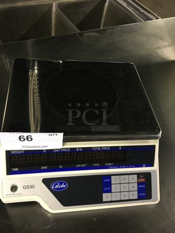 Globe Commercial Countertop Price Computing Scale! With Digital Controls! Model GS30 Serial 100162890! 110/120V! - Image 8 of 9