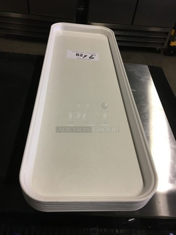 GREAT! Long Poly Food Serving Trays! 6 X Your Bid!