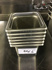All Stainless Steel 1/6 Drop In Pan! 6 X Your Bid!