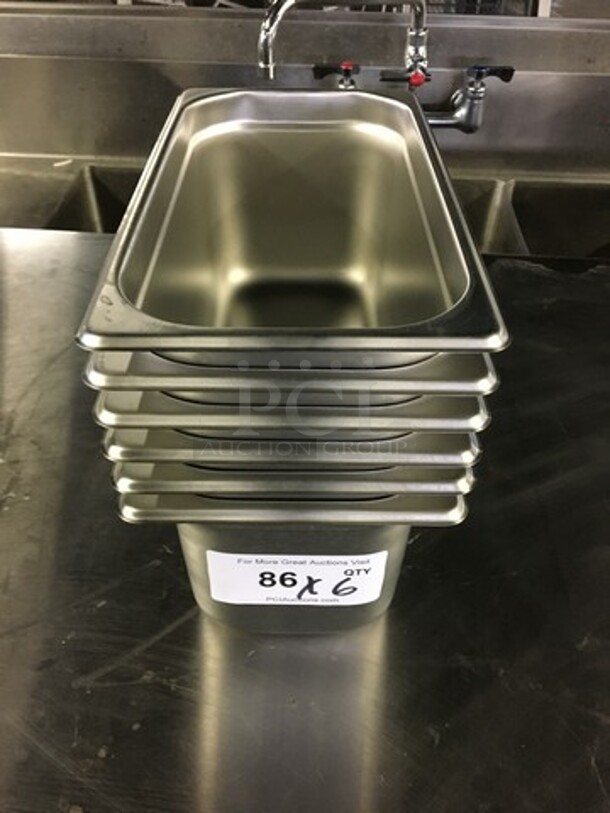 All Stainless Steel 1/9 Drop In Pan! 6 X Your Bid! 