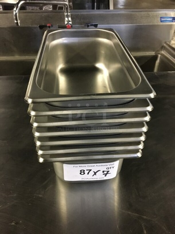 All Stainless Steel 1/3 Drop In Pan! 7 X Your Bid!  - Image 1 of 6