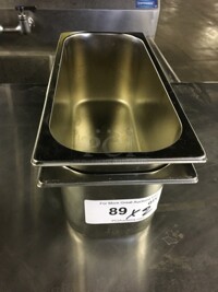 All Stainless Steel 1/3 Drop In Pan! 2 X Your Bid! 