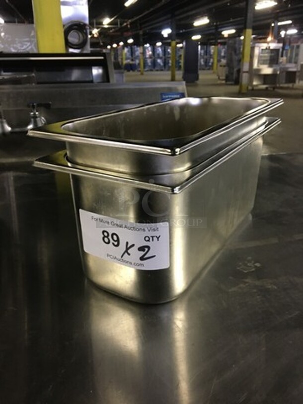 All Stainless Steel 1/3 Drop In Pan! 2 X Your Bid!  - Image 4 of 4