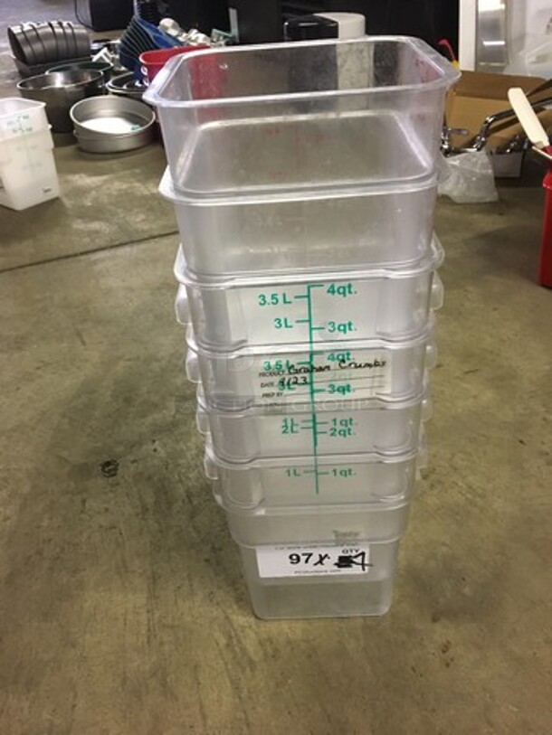 Cambro Poly Measuring Container! 7 X Your Bid!