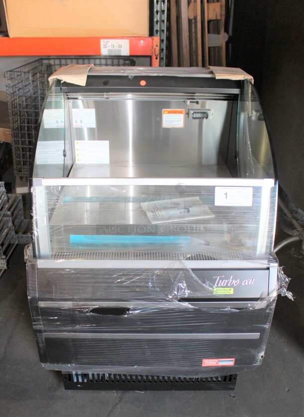 BRAND NEW AND AWESOME! Turbo Air Model TOM-30SB-N Commercial Stainless Steel Open Air Grab And Go Refrigerated Display Case/Cooler. 28x33.25x42. 115V/60Hz. 