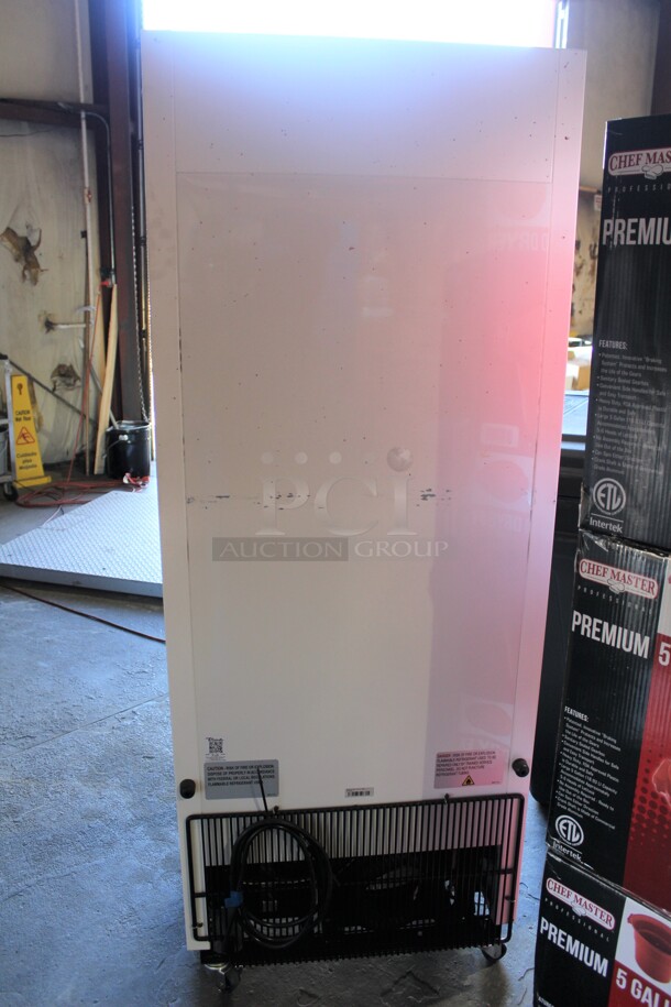 BRAND NEW! True Model GDM-12F-HC-TSL01 Commercial Glass Door Merchandising Freezer On Commercial Casters. 24.5x25x65. 115V/60Hz.  - Image 5 of 6