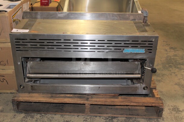 USED AND FANTASTIC! Imperial Commercial Stainless Steel Natural Gas Salamander/Broiler. 36x20.25x22