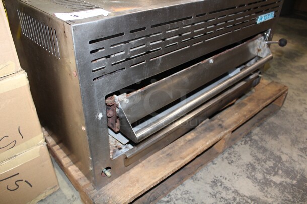 USED AND FANTASTIC! Imperial Commercial Stainless Steel Natural Gas Salamander/Broiler. 36x20.25x22 - Image 3 of 7