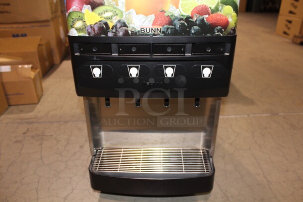 BRAND NEW! Bunn Model JDF-4S Commercial 4 Flavor Cold Beverage Juice Dispenser. 15x25x33.5. 120V/60Hz.  - Image 2 of 6