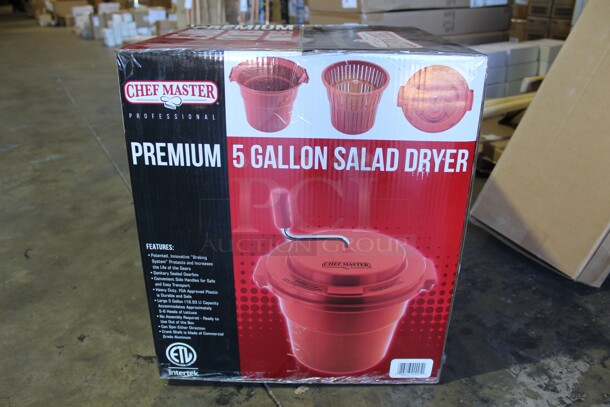 NEW IN BOX! Chef Master Commercial 5 Gallon Salad Dryer/Mixer. 17x17.5x20 - Image 1 of 2