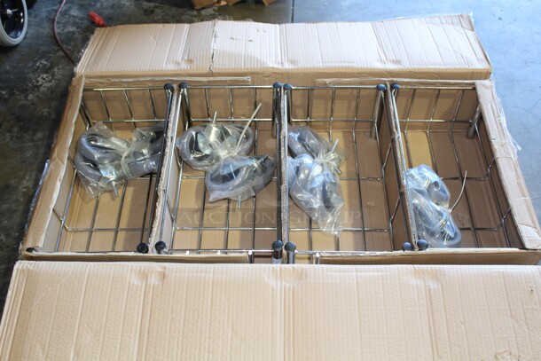 NEW IN BOX! 4 Winco Model DWR-1708 Commercial Stainless Steel Wire Dollies. 17.5x8.5x5. 4 X Your Bid! - Image 3 of 3